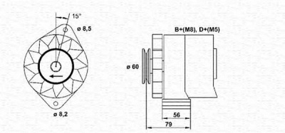 MAGNETI MARELLI 944356679010 -  Генератор